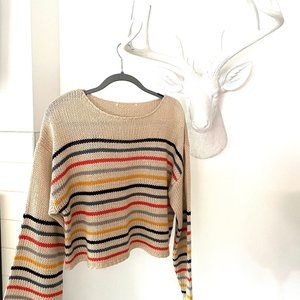 Cropped Linen/Cotton Sweater